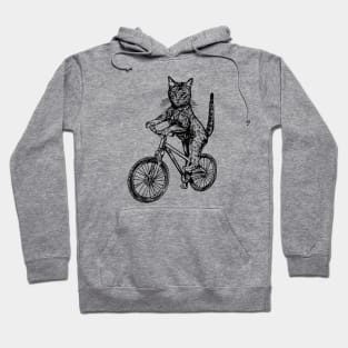 SEEMBO Cat Cycling Bicycle Bicycling Riding Bike Fun Biking Hoodie